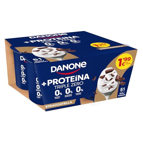 Yogur de proteínas desnatado sabor stracciatella Danone pack 4 x 105 g