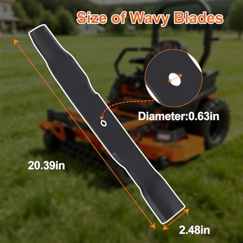 MTAA Replacement Mulch Kit Lawn Mowers with Wavy Blades Compatible with Bad Boy 60\" ZT Elite, Maverick Lawn Mowers/Mower Mulch Kit 210-0260-50 - Thumbnail 3