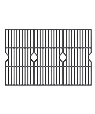 SHINESTAR 16 7/8 Grill Grates Replacement for Charbroil 463420508, 461442114, 463420511, 463436213, 463436214, Master Chef, Thermos, Backyard Gas Grill Parts, Heavy Duty Cast-Iron, 3-Pack
