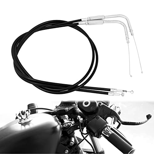 HCmotorku Throttle Cable Wire Fit for Harley Sportster XL883 XL1200 Sportster 1200 883 Custom Sport Nightster Roadster Dyna Softail Fat Boy Heritage Road King (110cm) by HCmotorku - Used condition - US$17.46