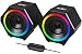 Produktbild NJSJ PC Lautsprecher,USB Computer Lautsprecher 10W Stereo Gaming Lautsprecher system mit farbenfroher LED Beleuchtung für Desktop Notebook