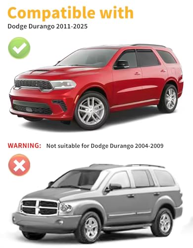 Image of in-Channel Window Visors Rain Guards for Dodge Durango 2011-2026 | Extra-Thick,Extra Durable,Window Deflectors,Vent Visors,Vent Shades,Car Accessories,Polycarbonate (PC)
