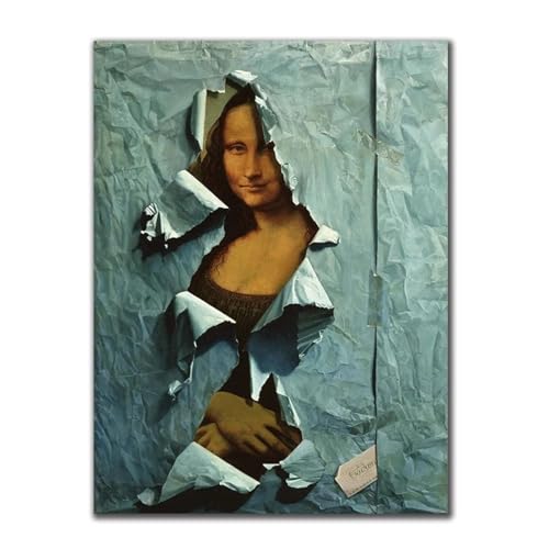 Peinture sur toile Mona Lisa pour créer une ambiance galerie d'art chez soi