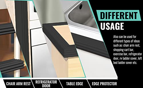 Hmqci Bunk Bed Ladder Pads Adjustable Straps For A Tight Wrap Foam Padding Traction Tread Staircases Grips For Stair Steps Foot Comfort #TOP2