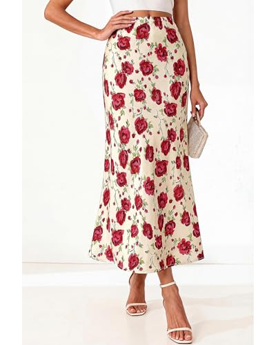 Image of BTFBM Satin Skirts for Women Trendy 2026 Summer Fall