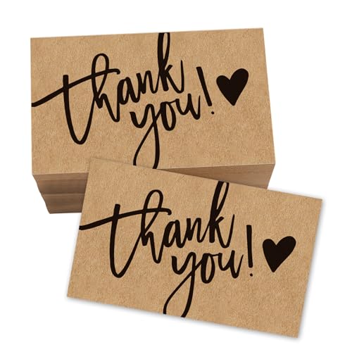 Rjayaa Dankeskarten Danke Karte 100 STK Dankeskarte Dankeschön Danke Karten Danksagungskarten Blanko Thank You Cards für Kollege Lehrerin