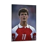 Brian Laudrup ブライアン・ラウドルップ サッカー選手ポスター ウォールアート キャンバス 印刷 画像 ポスター 壁の絵 壁掛け 壁飾り 誕生日ギフト ホーム装飾12x18inch(30x45cm)