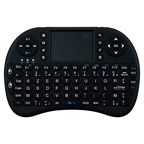 Mini Clavier Bluetooth pour Samsung Galaxy Ace 4 Smartphone sans Fil AZERTY Rechargeable (Noir)