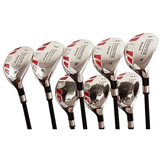 iDrive Hybrids Senior Men’s Golf All Complete Full Set, which Includes: #3, 4, 5, 6, 7, 8, 9, PW Senior Flex with Premium Arthritic Grip Right Handed Utility “A” Flex Clubs