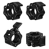 ChauLanBow 4 Stück Hantel Schnellverschluss, Hantelverschlüsse, Hantelstange Klemme, Hantel Verschluss für Workout Gewichtheben, Schnellverschluss für Kurzhantelstange und Langhantel (Schwarz) (25mm)