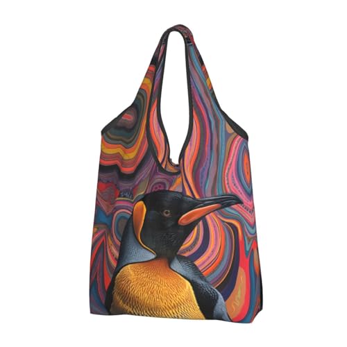 Sacs d'épicerie pliables pingouin : la solution anti-encombrement pour femme