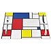 Uliykon Mondrian Minimalist De Stijl - Juego de 4 manteles individuales para mesa de estilo moderno con aislamiento térmico lavable para cocina, comedor, restaurante, 45,7 x 30,5 cm