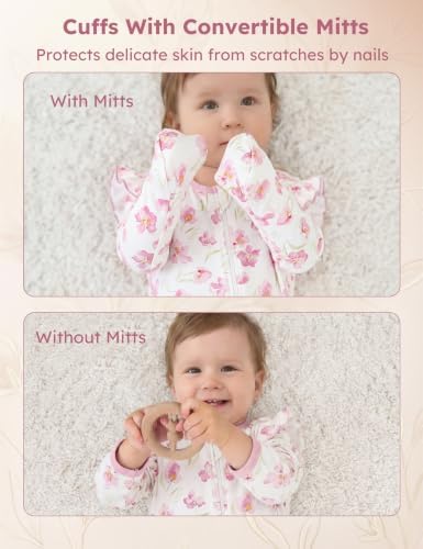 Yoofoss 100% Cotton Baby Pajamas 6-9 Months Sleepers For Girl Clothes Pjs — view 4