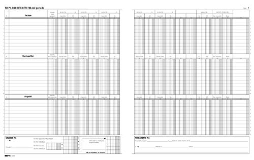 Edipro E2113 Iva Aufzeichnungsbuch für Noten mit mehr Stühlen 23 Seiten nummeriert F.To 31 x 24,5