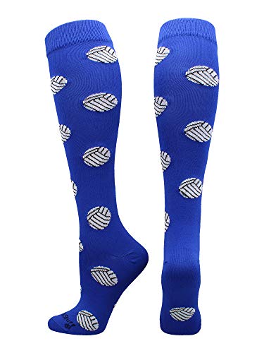 Image of Volleyball Socks with Volleyball Print Over the Calf