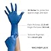 Ansell MICROFLEX SafeGrip SG-375 Extra Thick Disposable Latex Gloves for Life Sciences, Automotive w/Textured Fingertips - XL Blue (Case of 500)