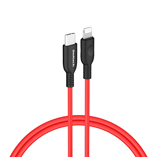 オウルテック 断線に強い Type-C to ライトニングケーブル apple認証 充電 データ転送 iPhone iPad 2.0m ブラック/レッド OWL-CBKLTCSR20-BKRE