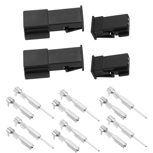 Create idea 2 Juegos Enchufe de Coche de 3 Pines Conector Macho/Hembra para Altavoz Automotriz Componente de Sensor de Lluvia 6905977 8377064 Compatible con BMW Plástico Metal