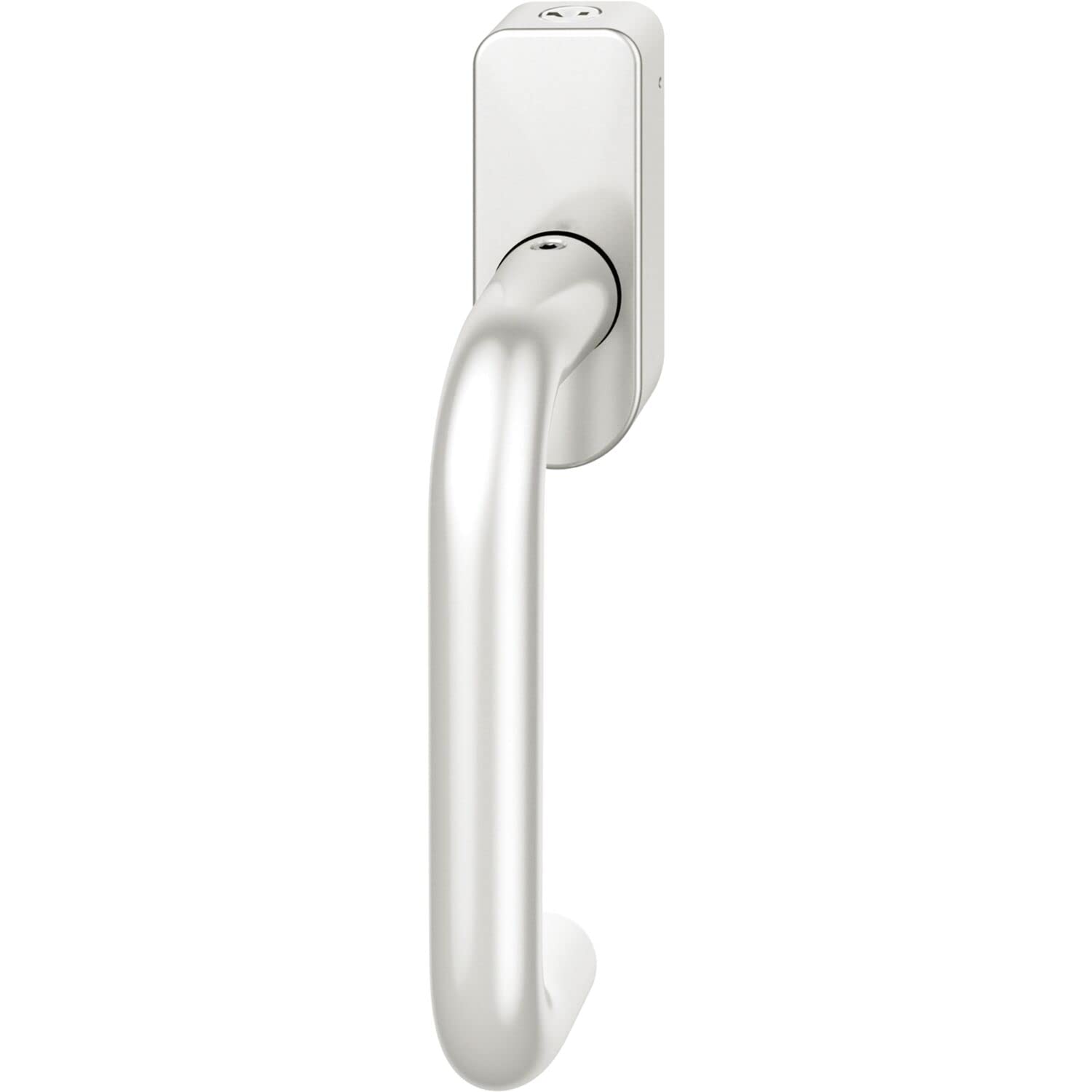 FSB Fenstergriff 34 1070 abschließbar ovale Rosette, Aluminium silber eloxiert