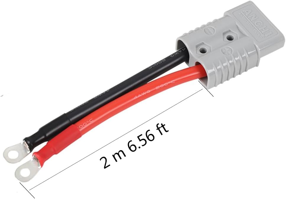 50Amp Power Connector Plug 50A Quick Connect Disconnect 600 V,10AWG 6.56ft Cable with O-Ring (50A 2M 2Pcs)