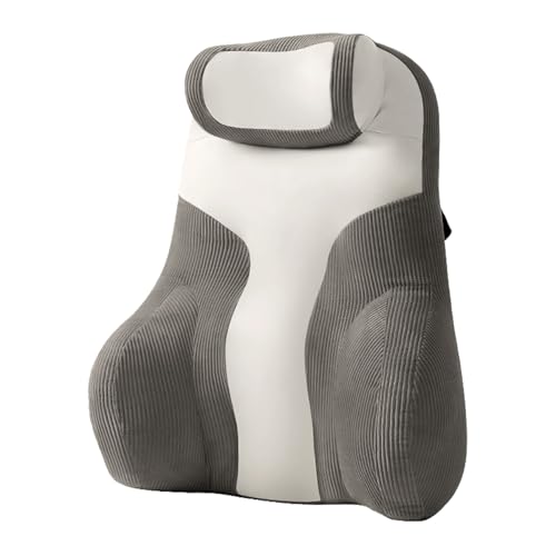 Almohada de Soporte de Lectura – Relleno de Alta Densidad | Cojín de Respaldo de Felpa de Gran tamaño con Soporte de Brazo Integrado y de Tejido Transpirable para Sentarse Derecho en la Cama