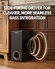 Subwoofer amplificado BSETISAN, 6.5" compacto para audio en hogar | Woofer lateral con encendido/apagado automático para receptor, barra de sonido, graves profundos, baja distorsión, Basscore65, negro, 100W 4