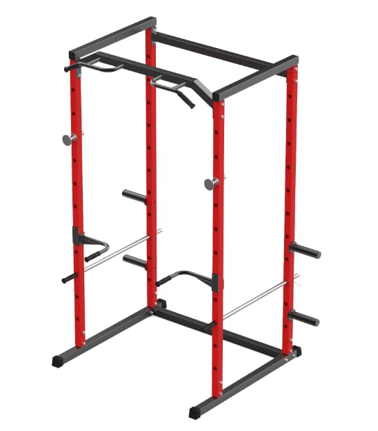 Squat Rack with Pull Up Bar, 1100 LB Power Cage Bench and Squat Rack for Home Gym with Dip Bars, J-Hooks, Adjustable Safety Spotters &amp; Squat and Bench Rack Accessories