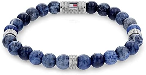 Tommy Hilfiger Meżczyzni Bransoletka, Niebieski, Obwód 18,5 cm