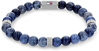 Tommy Hilfiger Meżczyzni Bransoletka, Niebieski, Obwód 18,5 cm