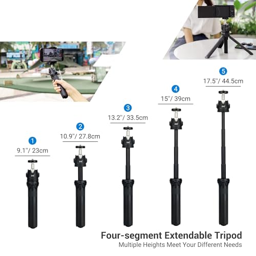 Image of JJC Extendable Mini Tripod & Selfie Stick for Sony ZV-1F ZV-1 ZV-E10 A6100 | for Sony ZVE10 II ZV1F ZV-1 II ZV1 RX100 VII A6100 A6400, Canon PowerShot V1 SX740 HS G7X III II EOS R100 R50 & More