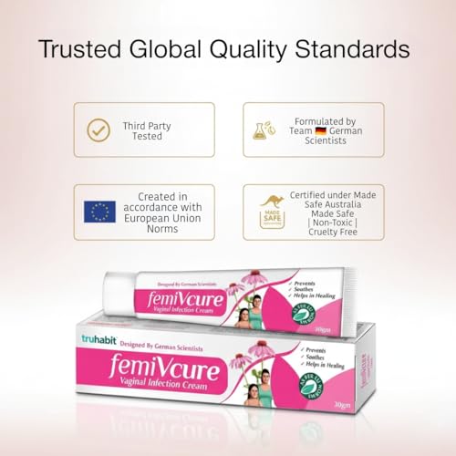 Image of Truhabit Femi V Cure Intimate Wellness Cream | Herbal Formula for Everyday Vaginal Hygiene & Comfort | Helps Soothe Irritation & Maintain Freshness | 30g