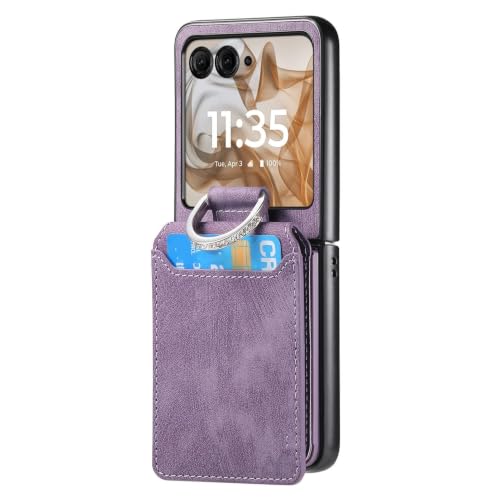 Coque Motorola Razr 70 Ultra anti-glisse violette évitant les chutes du téléphone