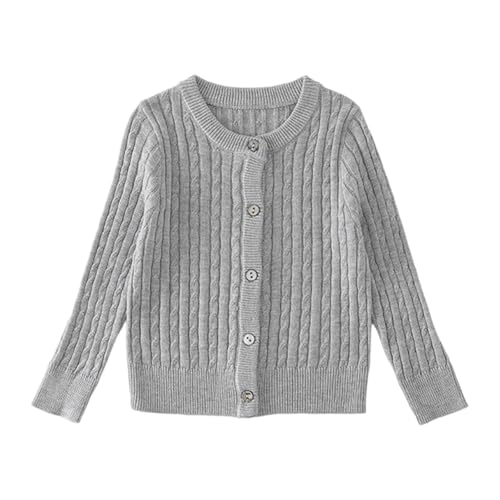 Girls Cardigan Sweater Kids School Uniforms Toddler Classic Long Sleeve Button Knit Solid Sweaters Tops Fall Winter