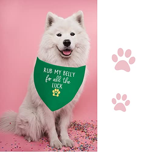 Jxgzso 1 Piece St. Patrick's Day Dog Bandanas Irish Dog Bandana Holiday Party Decorations (All The Luck D) #TOP4