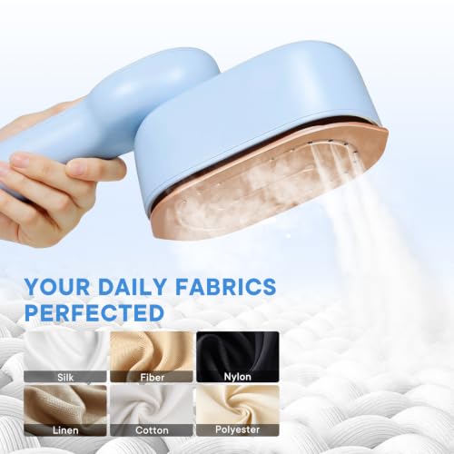 Image of Smart Travel Steamer for Clothes, 1200W Handheld mini travel Steam All-in-One Portable Steamer Iron with LCD Display, 3 Steam Modes & 5s Fast Heat-up, Garment Steamer for Travel (Blue)