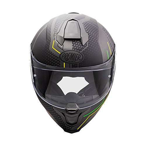 Interni:Removibili e lavabili PREMIER CASCO HYPER BP 6 BM,NERO/GIALLO/VERDE,XL