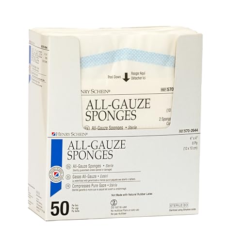 Henry Schein Premium 100% Cotton All-Gauze Sponge 4x4