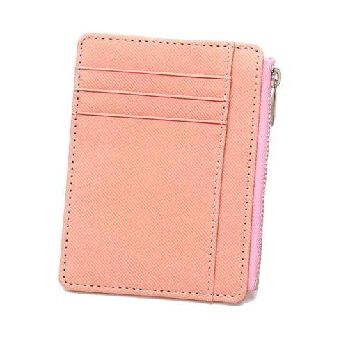 Zippered Small Card Holder Compact Blocking Zippered Card Holder PU Leather Short Wallet Coin Purse Change Pocket for Secure Travel and Daily Use3