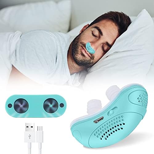 Anti Snoring Devices, Electric Snoring Solution for Men Women, Mini Sleep Aid for Blocked Nostrils, Wind Speed Double Eddy Current Anti Snoring Sleep Aid Device Suitable for All Nose Shapes