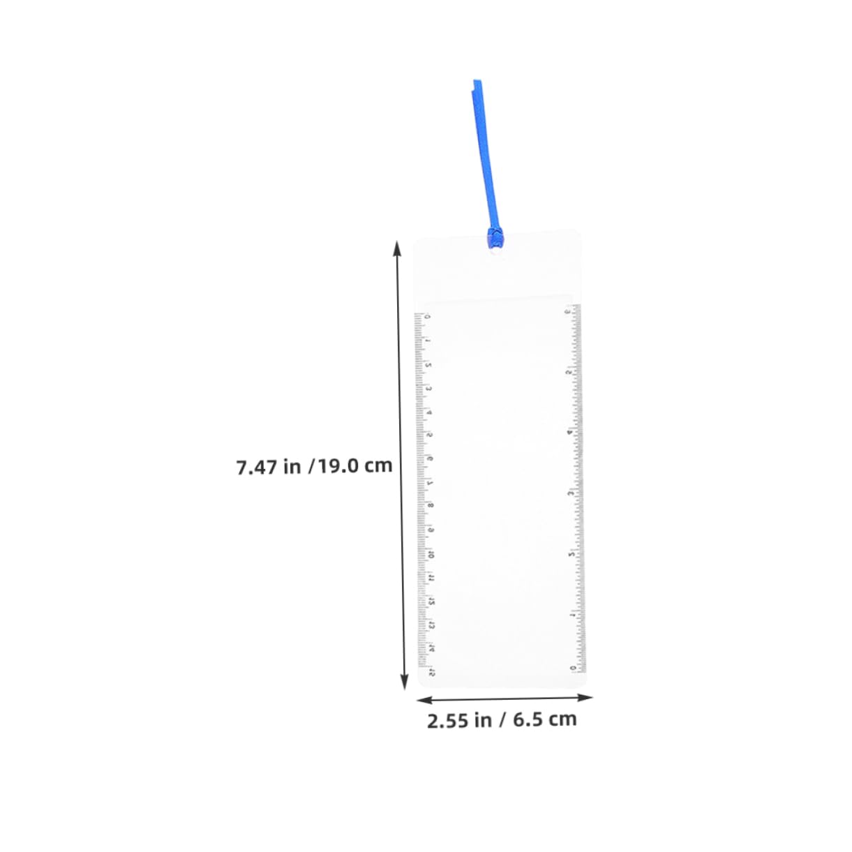 Uonlytech 6Pcs Bookmark Magnifier with Magnification Pocket Sized Fresnel Lens with Built Ruler for Reading Print Books Magazines and Newspapers