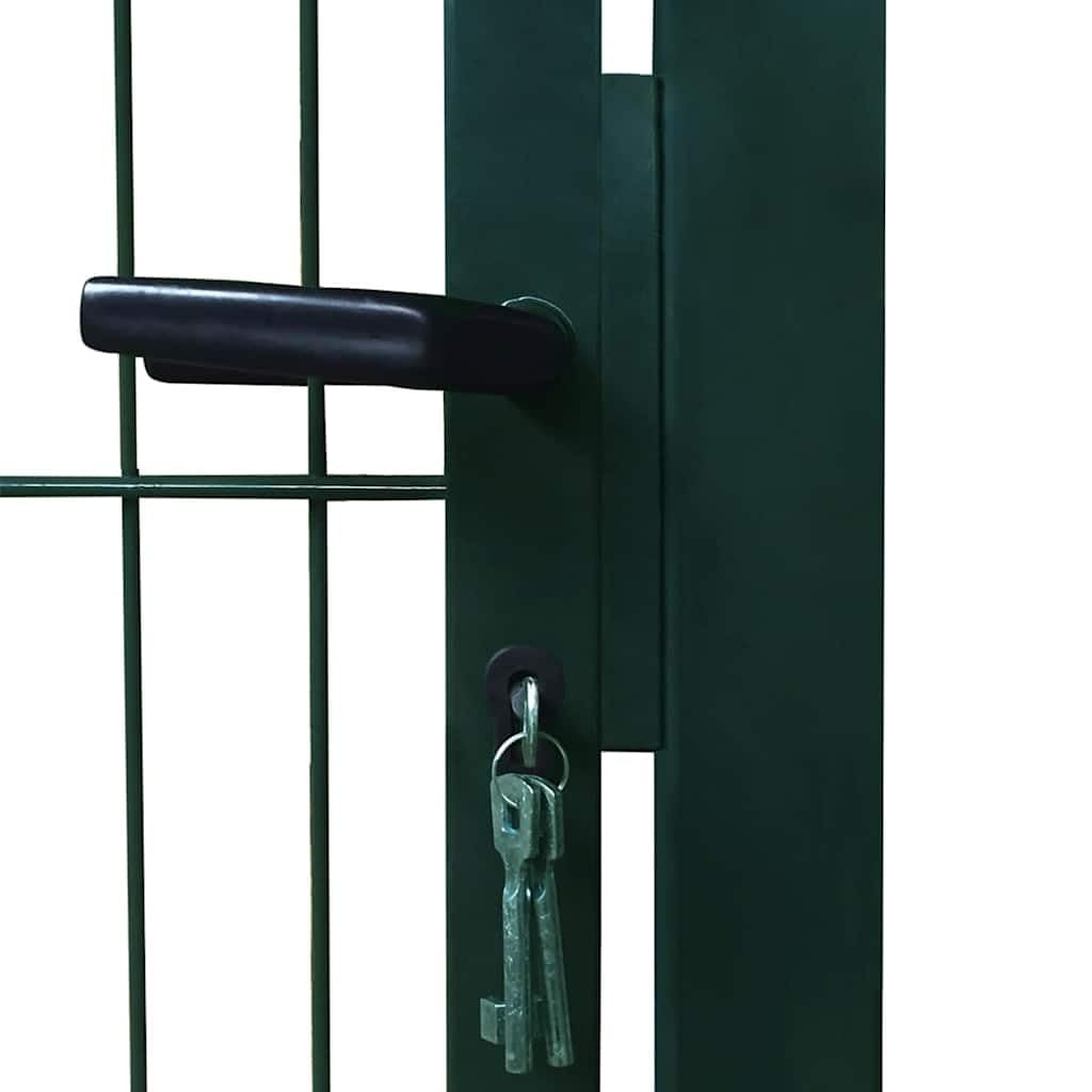 vidaXL Portillon de Jardin 2D (Simple) Acier Vert 106x230 cm Porte de Clôture