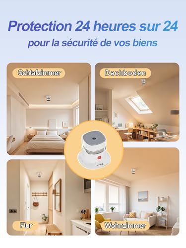 Heiman Mini Rauchmelder 5er Set – Red Dot Design Award, 10 Jahre Batterielaufzeit, EN14604, TÜV,...