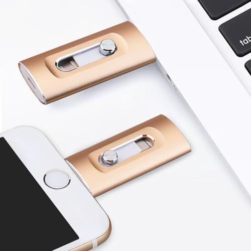 4 in 1 2TB Flash Drive, Micro USB + 8 Pin + USB 3.0 4 in 1 Mobile Phone Computer U-Disk, No WiFi, No Cables, with Type-C Adapter for Android Phones/Pc and More Device (Black, 1TB) — view 6
