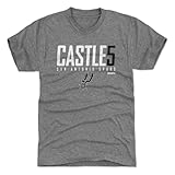 500 LEVEL Stephon Castle San Antonio Spurs Men's Premium T-Shirt - Stephon Castle San Antonio Spurs Elite WHT (Tri Gray, Large)