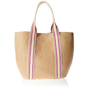 The Drop Tracy Large Canvas Detail Straw Tote
