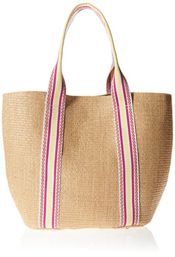 The Drop Tracy Large Canvas Detail Straw Tote