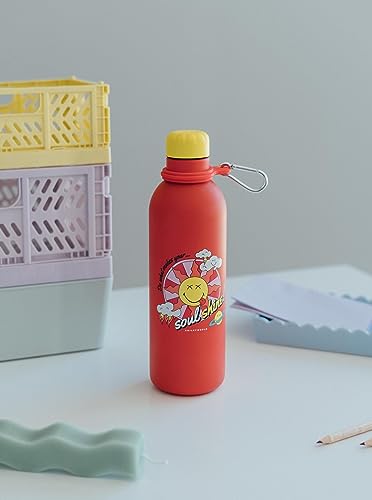 Grupo Erik Metal Water Bottle 500ml / 17oz - Smiley, 500 ml - Image 3