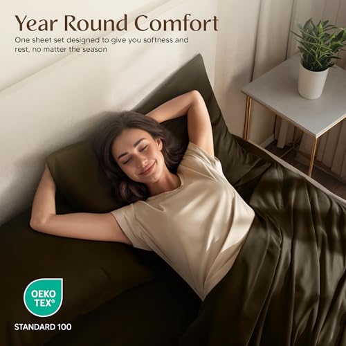 Image of Utopia Bedding Twin Bed Sheets Set - 3 Piece Bedding - Brushed Microfiber - Shrinkage and Fade Resistant - Easy Care (Twin, Brown)