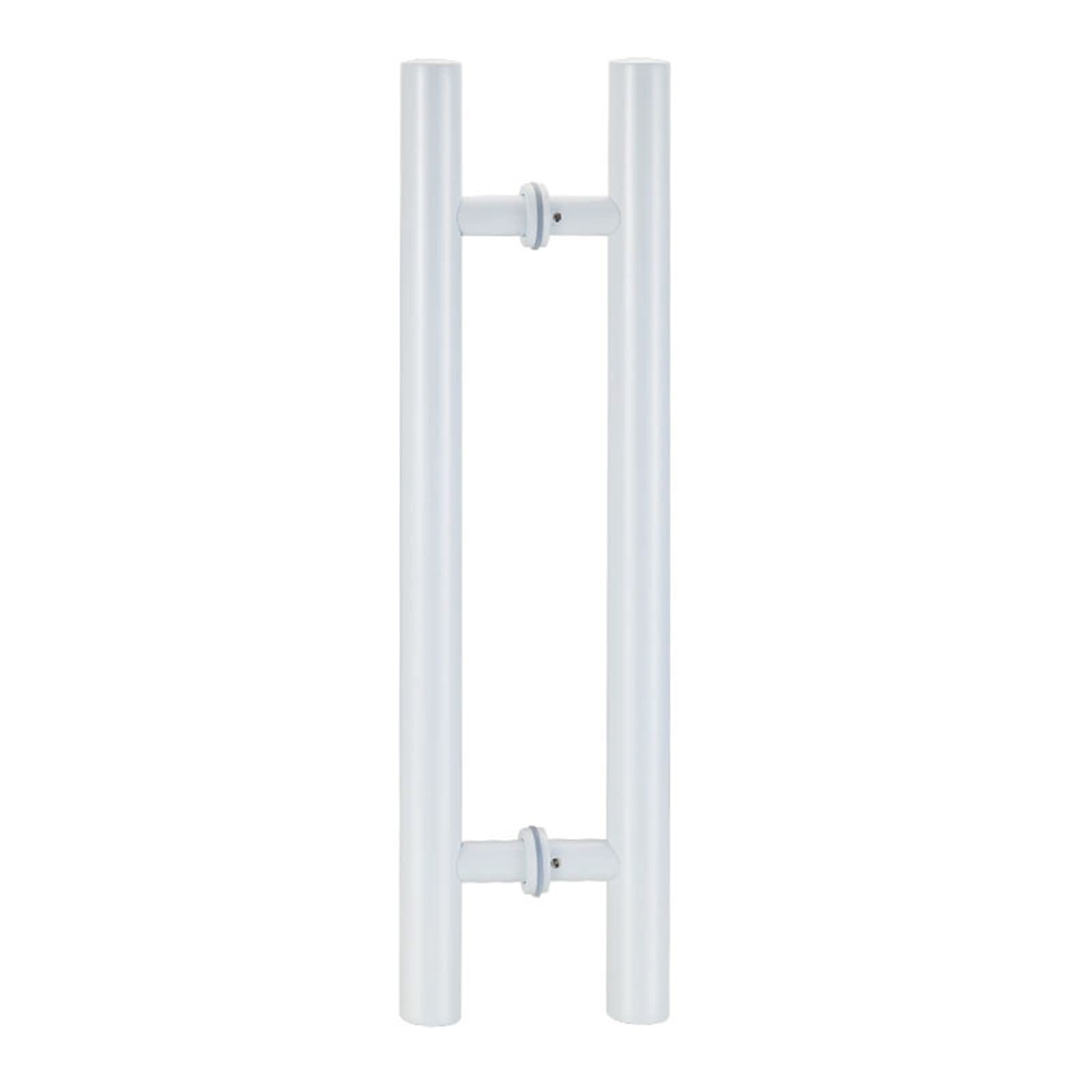 UGZPWQLNX Stainless Steel Round Tube Glass Door Handle, Sliding Glass Door Handle 2-Sided Push Pull Entry Bath Shower Bar Round Multi Size(Wit,120Cm(47 1/4In)*80Cm)
