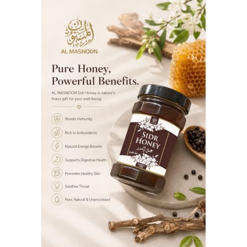 Al Masnoon Sidr Miel Natural Cruda 500g miniatura 3